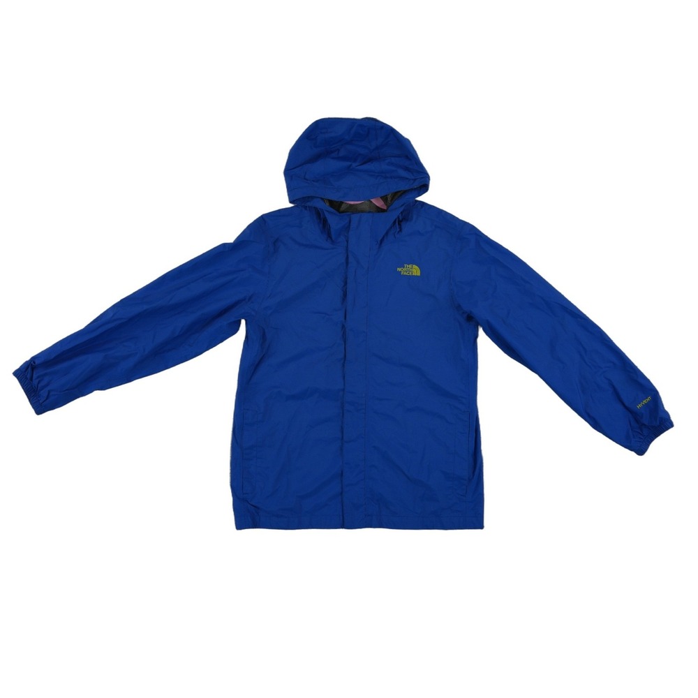 The North Face Rain Jacket Boy's Size XL 18/20 Blue HyVent Hooded Mesh Lined